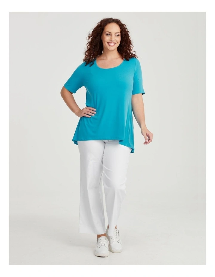 Strive Scoop Neck Top in Aquamarine image 3