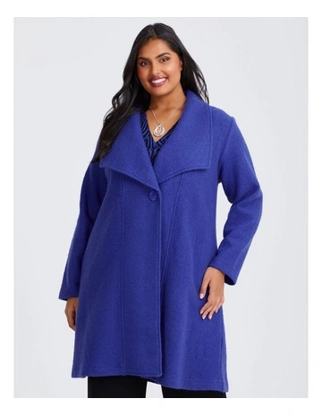 Morgan Boiled Wool Coat Ultramarine