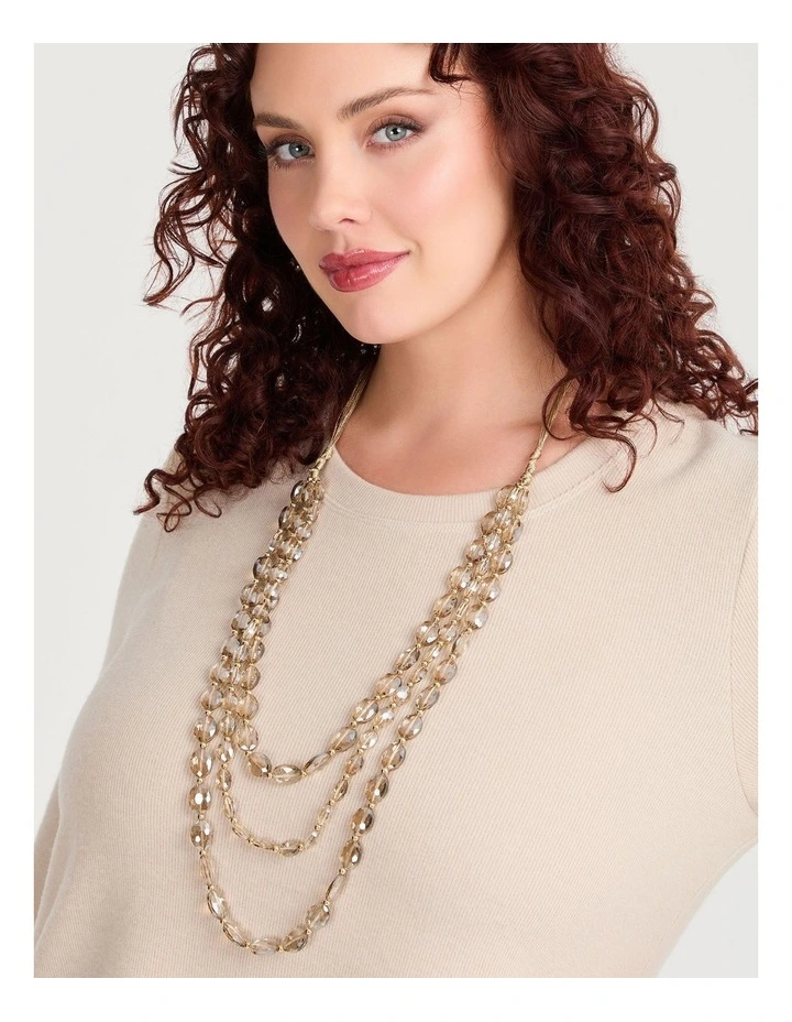 Layered Crystal Necklace in Smoky Quartz image 2