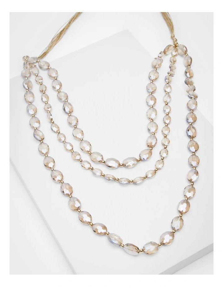 Layered Crystal Necklace in Smoky Quartz image 3