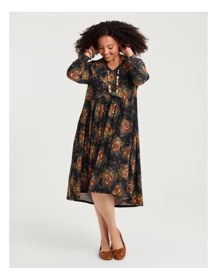 Lily Floral Dress Black Floral image 1