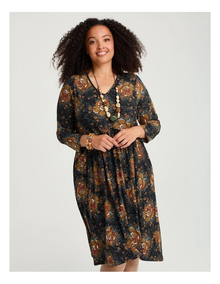 Lily Floral Dress Black Floral image 3