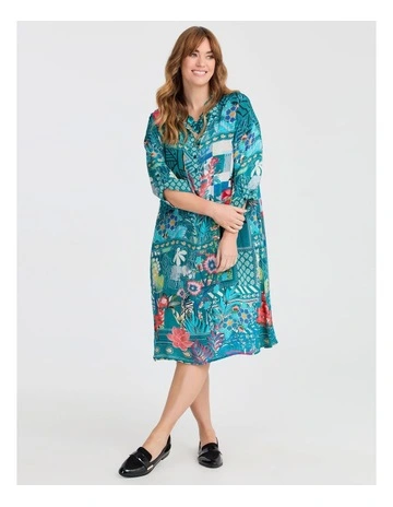 Natural Revival Tori Dress Print in Multi