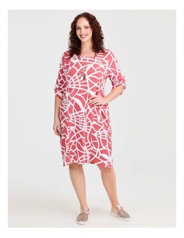 Tulip Natural Print Dress in Multi