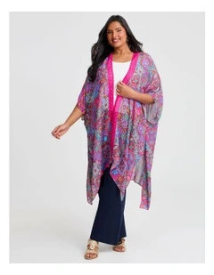 Mosaic Print Cape in Multi
