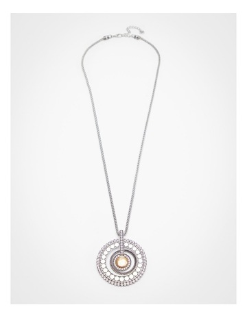 Disc Pendant Necklace in Multi