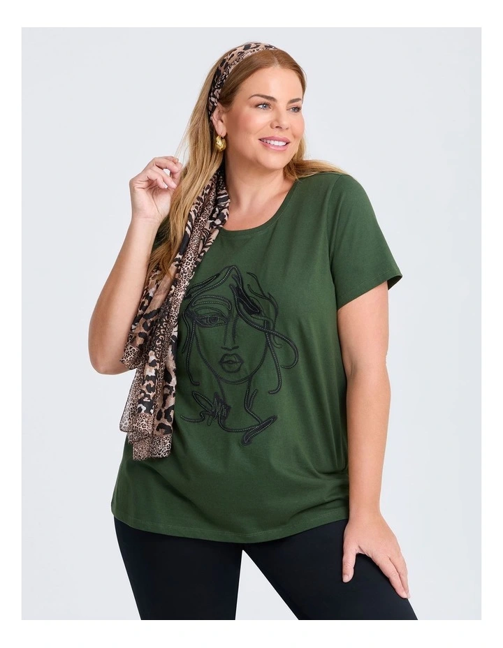 Animal Print Silk Scarf in Multi image 3