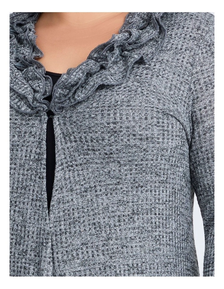 Flounce Detail Cardi Dark Grey image 3