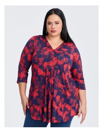 Elise Tunic Red/navy