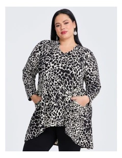 Relaxed Animal Tunic Black/off White