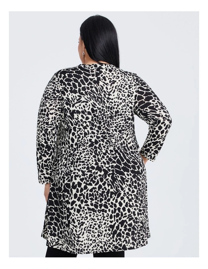 Relaxed Animal Tunic Black/off White image 2