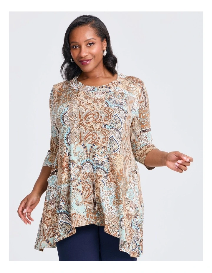 Cara Paisley Tunic in Multi image 1