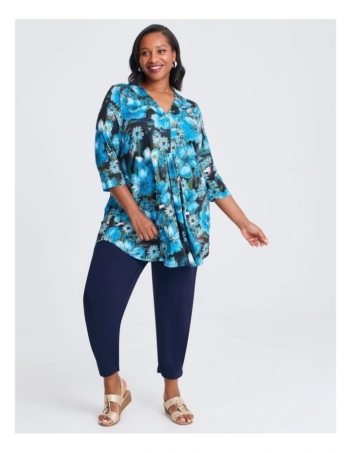 Susie V-neck Tunic in Teal image 3