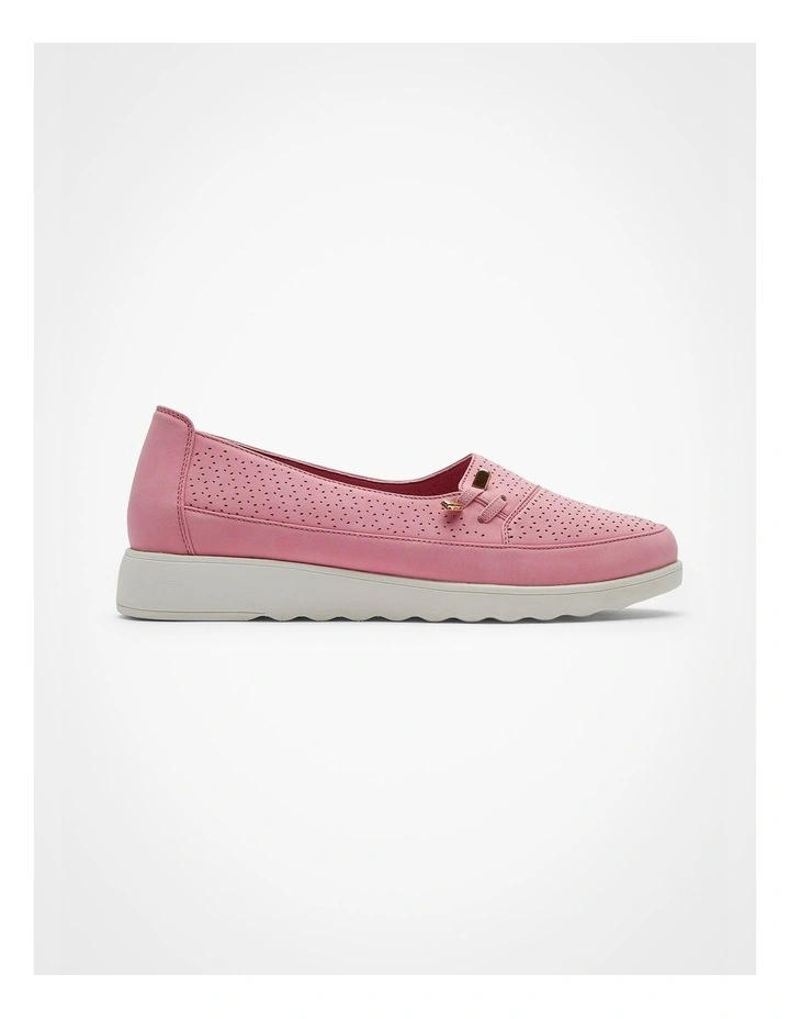 Lasercut Slip On Loafer in Camellia image 1