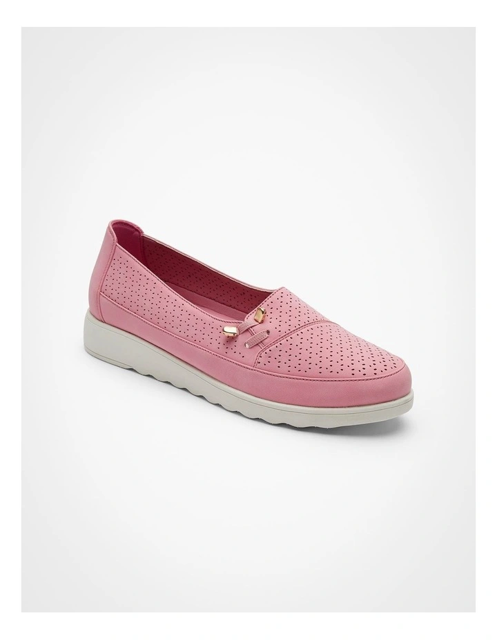 Lasercut Slip On Loafer in Camellia image 2