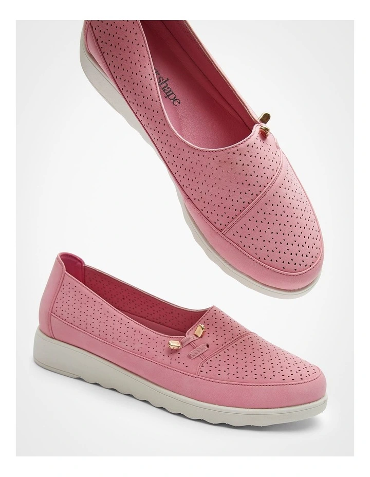 Lasercut Slip On Loafer in Camellia image 5