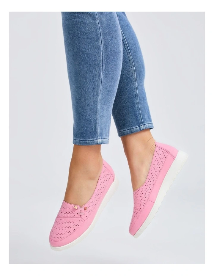 Lasercut Slip On Loafer in Camellia image 6
