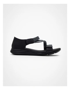 Closed Back Flex Sandal in Black