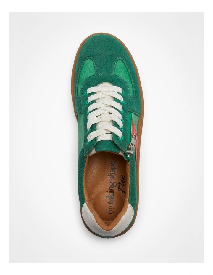 Aurora Zip Sneaker in Green image 4