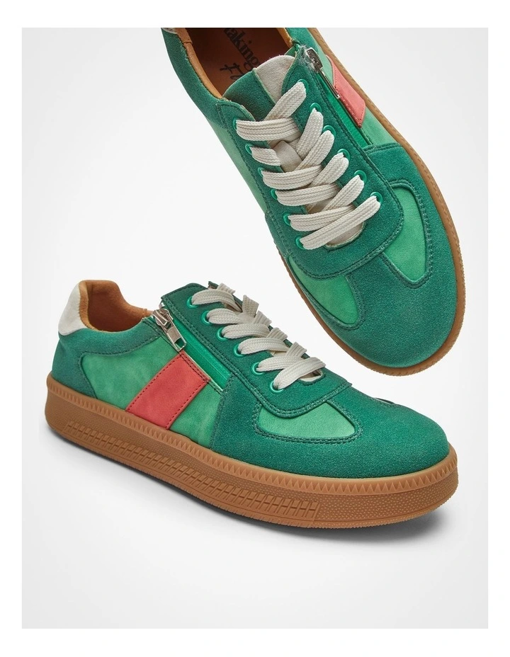 Aurora Zip Sneaker in Green image 5
