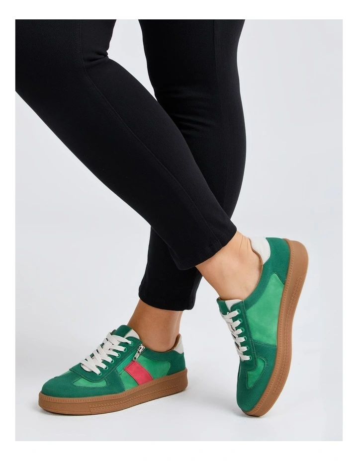 Aurora Zip Sneaker in Green image 6