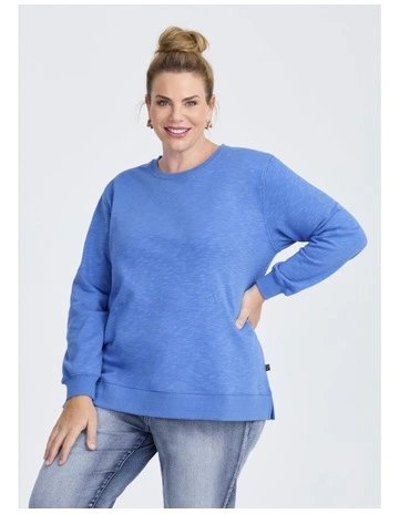 Boyfriend Tunic Sweat Malibu Blue