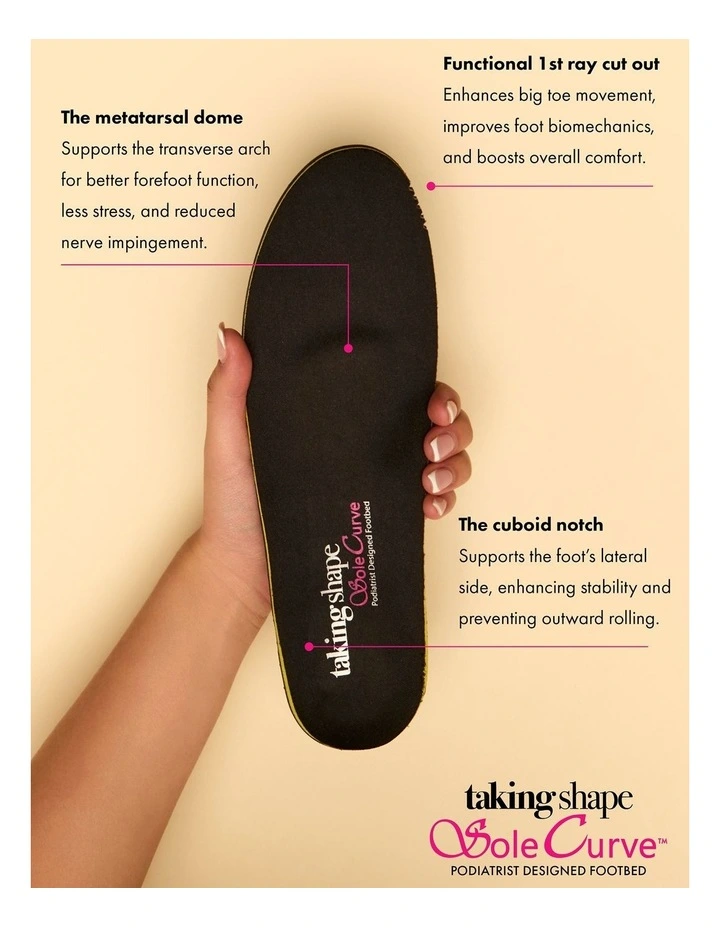 Orthotic Adjustable Court Shoe in Black/Leopard image 6