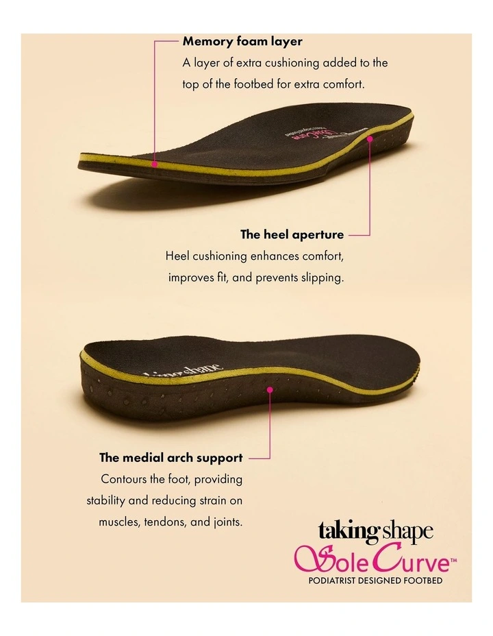 Orthotic Adjustable Court Shoe in Black/Leopard image 7