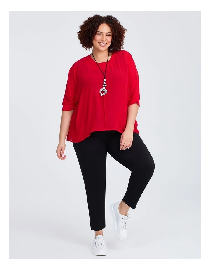 Chiffon Arlie Layering Top Red image 3