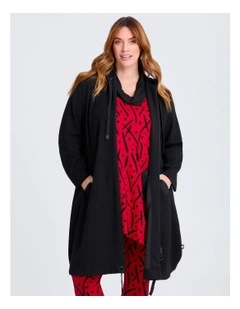 Natural Willow Zip Cardigan Black