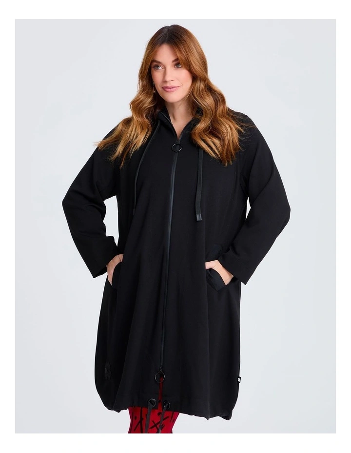 Natural Willow Zip Cardigan Black image 3