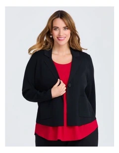 Milano Knit Natural Jacket Black