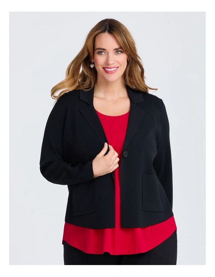 Milano Knit Natural Jacket Black image 1