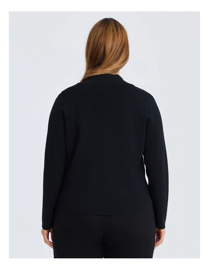 Milano Knit Natural Jacket Black image 2