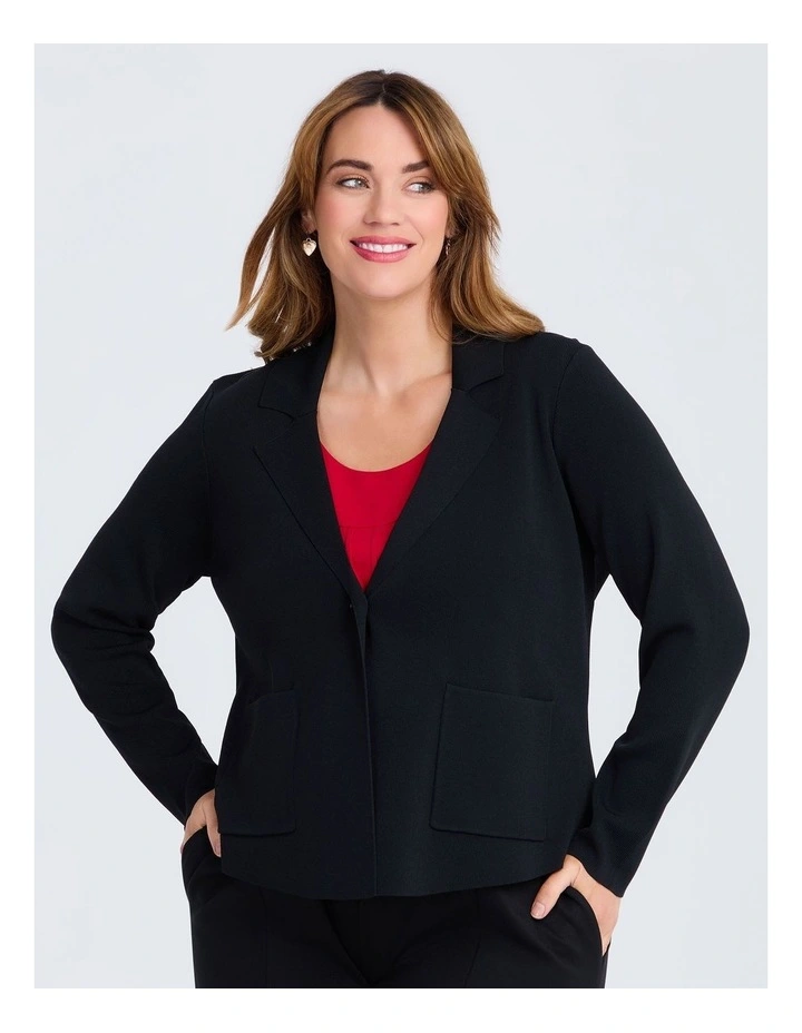 Milano Knit Natural Jacket Black image 3