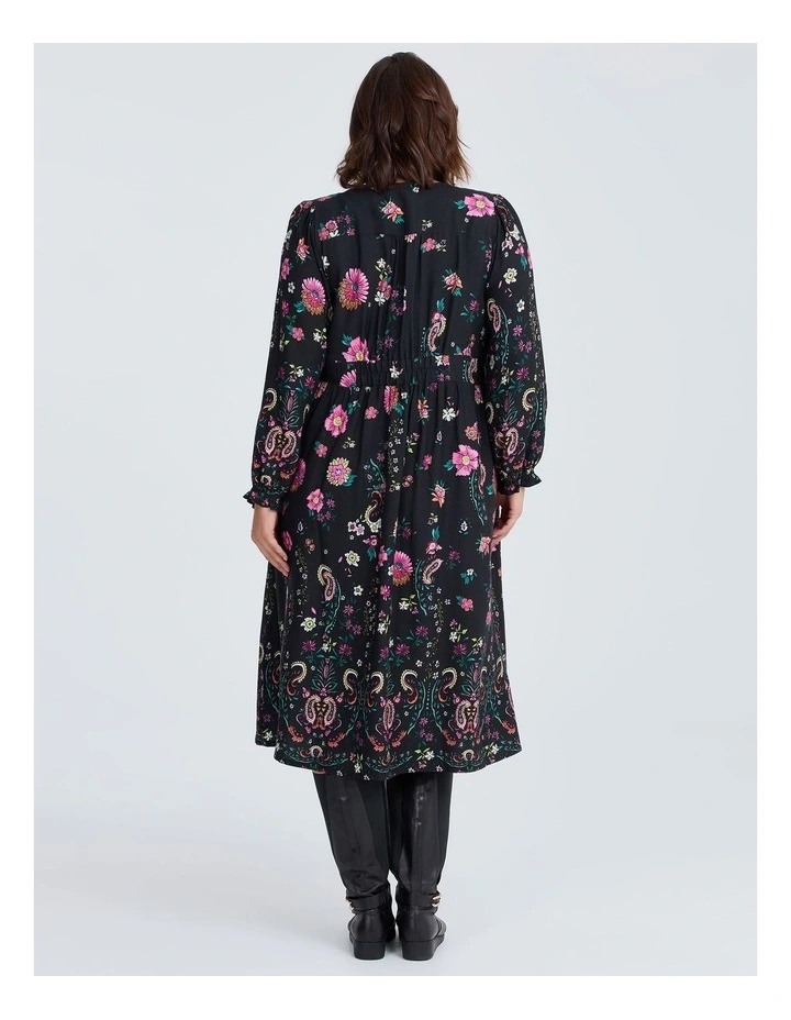 Natural Garden Floral Dress in Multi image 2