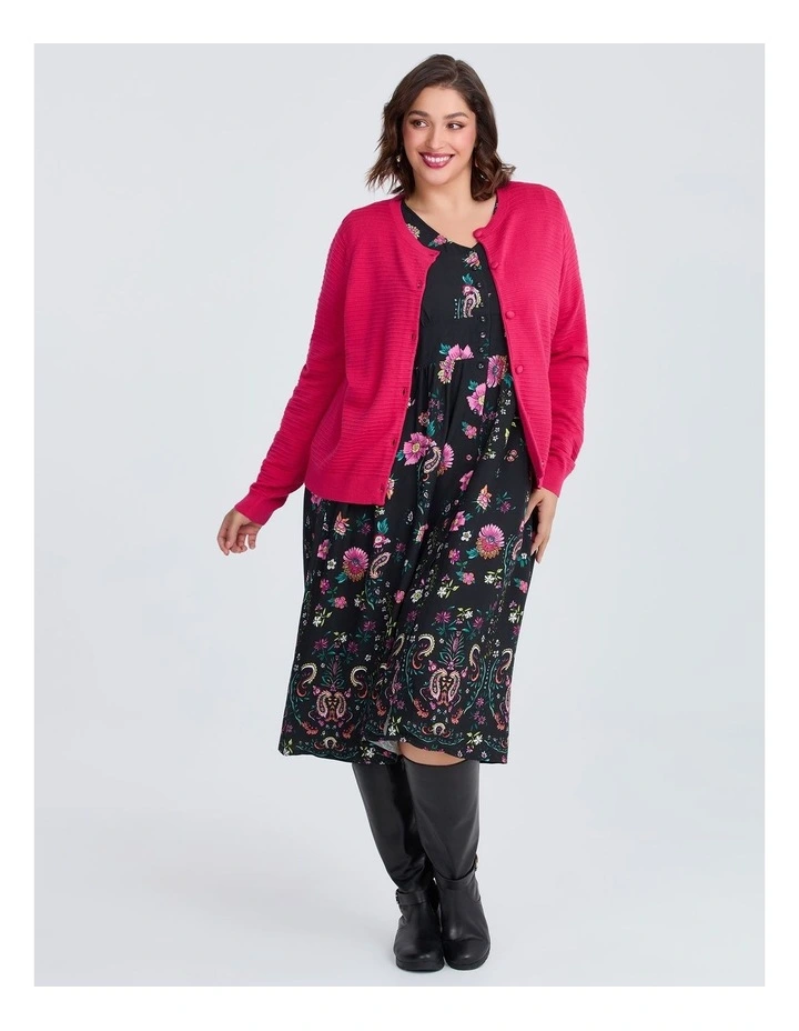 Natural Garden Floral Dress in Multi image 4