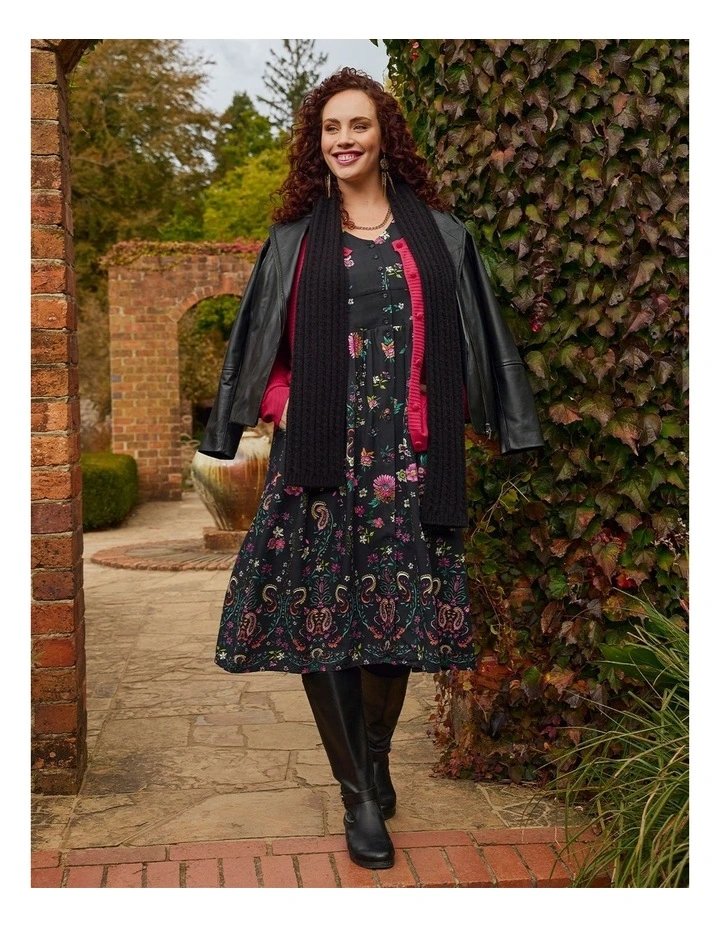 Natural Garden Floral Dress in Multi image 6