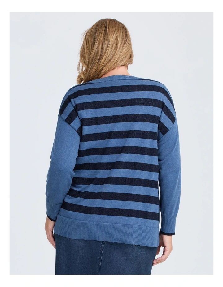 Cotton Spots and Stripes Jumper in Multi image 2