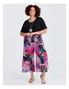 Reversible Travel Palazzo Pant in Hot Pink