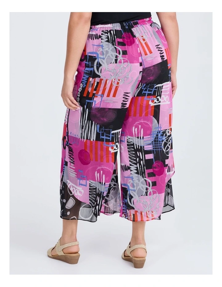 Reversible Travel Palazzo Pant in Hot Pink image 3