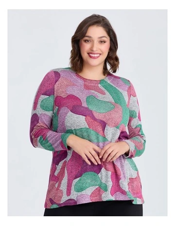 Bamboo Mosaic Abstract Cosy Top Print