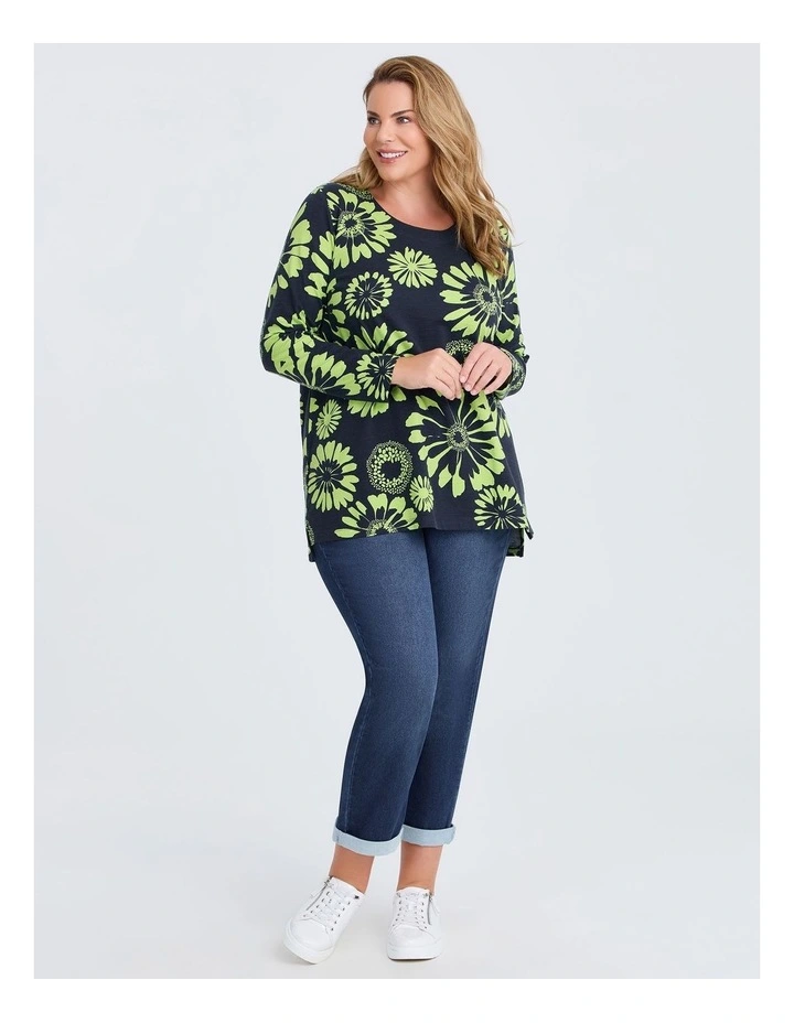 Cotton Gerbera Flower Top in Multi image 3