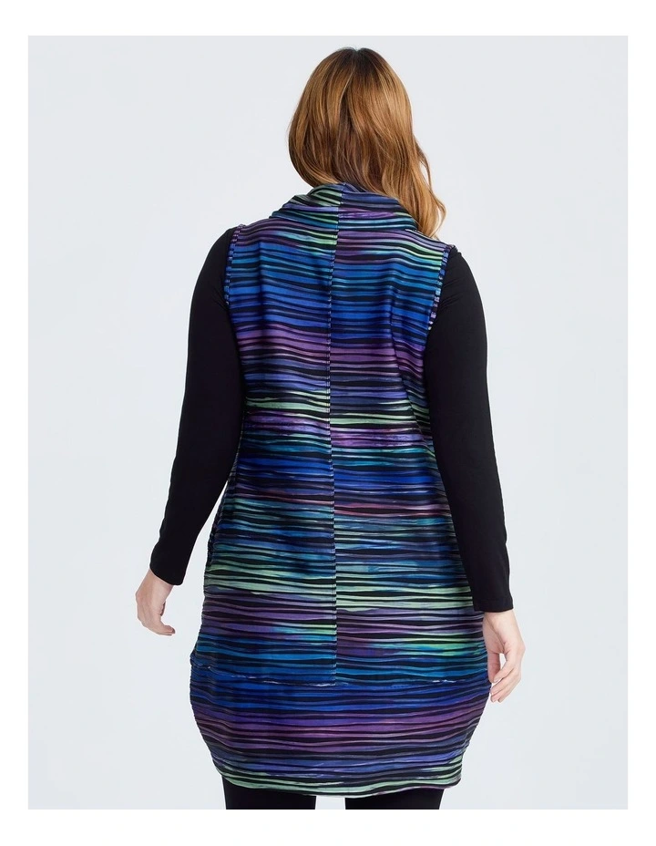 Blue Reflections Sleeveless Tunic in Multi image 2