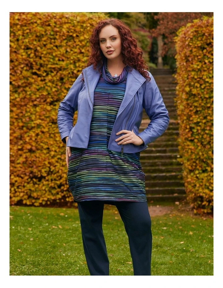Blue Reflections Sleeveless Tunic in Multi image 5