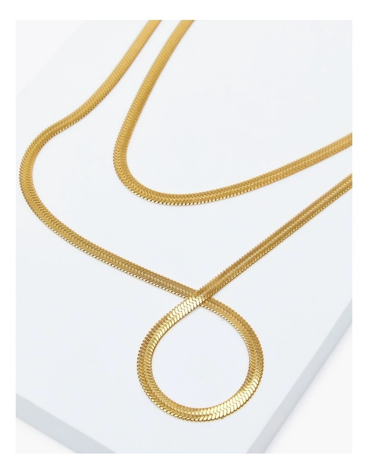 Premium Snake Chain Necklace Gold image 2