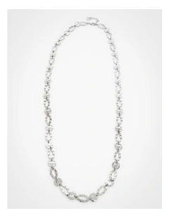 Premium Chain Detail Necklace Silver