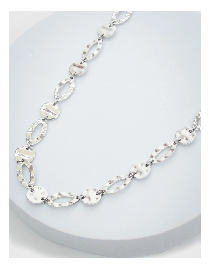 Premium Chain Detail Necklace Silver image 3