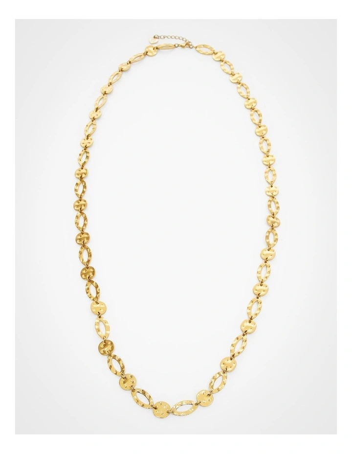 Premium Chain Detail Necklace Gold image 1