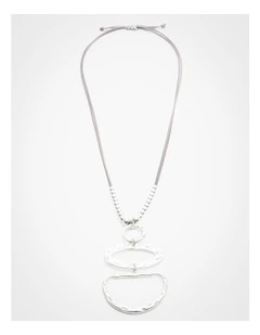 Geo Clean Metal Necklace in Silver
